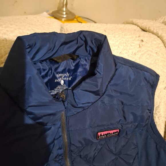 Woman's Simply Southern Warm Vest--Navy Blue--Large NWOT - Picture 3 of 5
